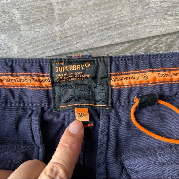 Superdry CRG Navy Cargo Shorts - Picture 8 of 15
